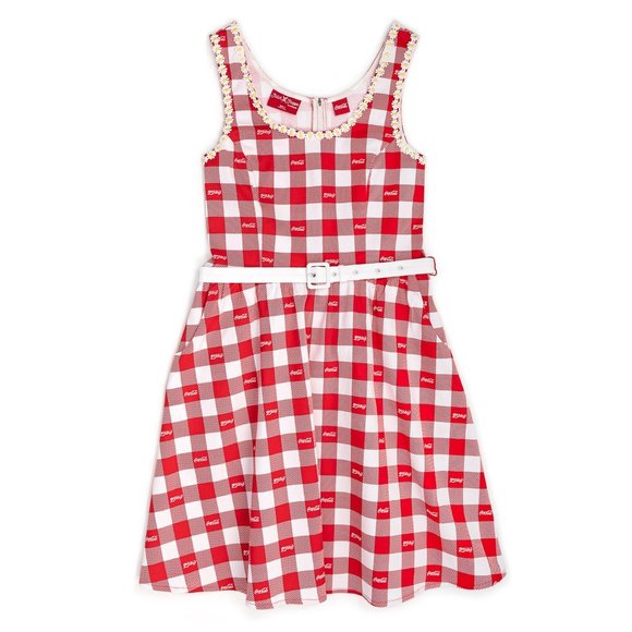 Stitch Shoppe X Coca-Cola Gingham Belt "Olivia" Dress Size XL - Picture 1 of 8